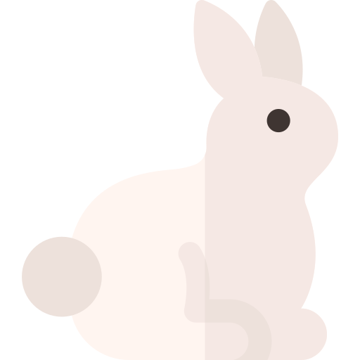 konijn Basic Rounded Flat icoon