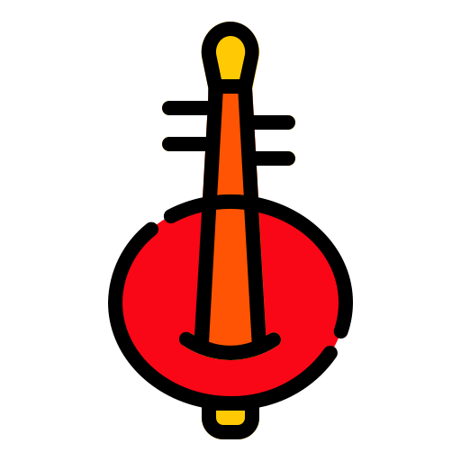 楽琴 Generic Outline Color icon