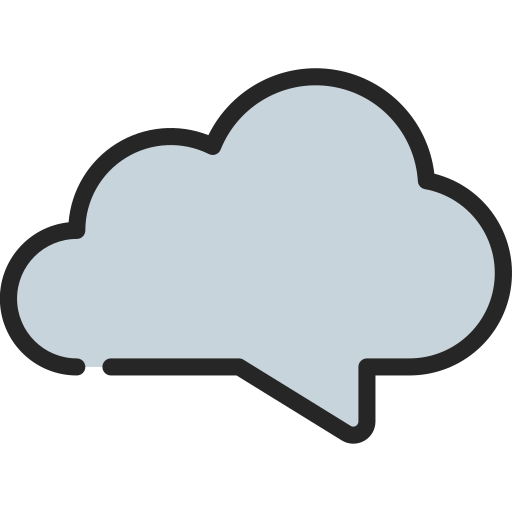 Cloud messaging Juicy Fish Soft-fill icon