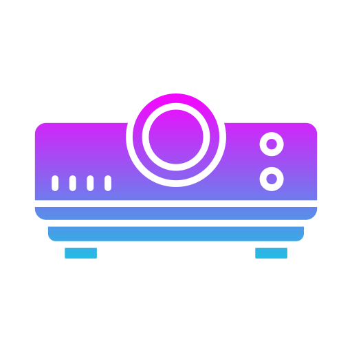 Video projector Generic gradient fill icon