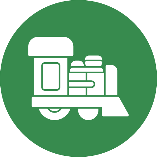 train Generic color fill icon