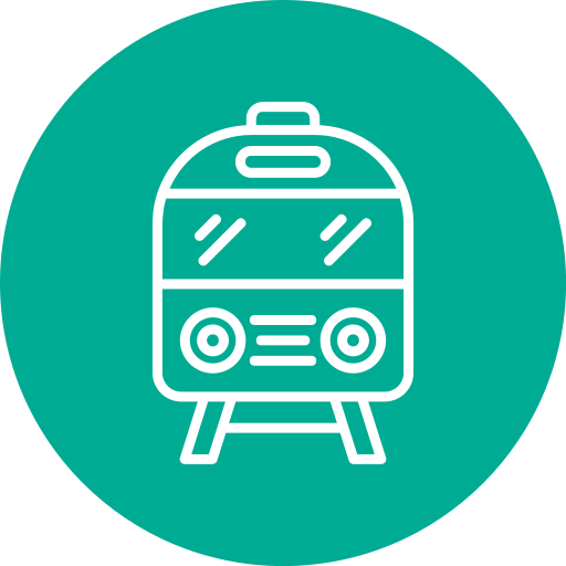 train Generic color fill icon