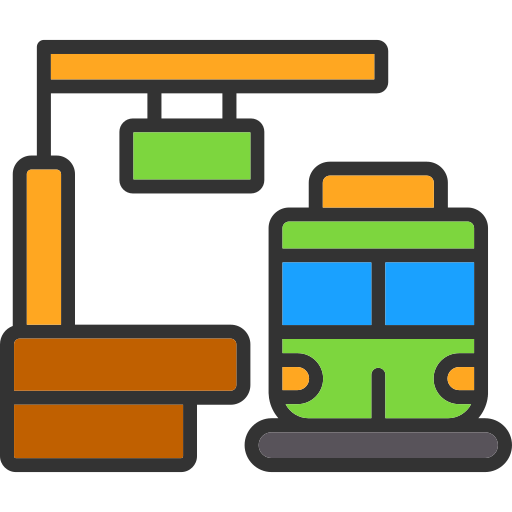 Train platform Generic color lineal-color icon