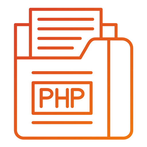 document php Generic gradient outline Icône