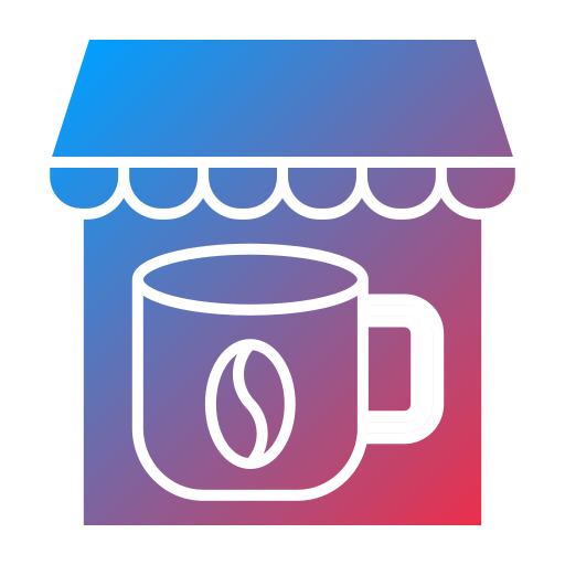 コーヒーショップ Generic gradient fill icon