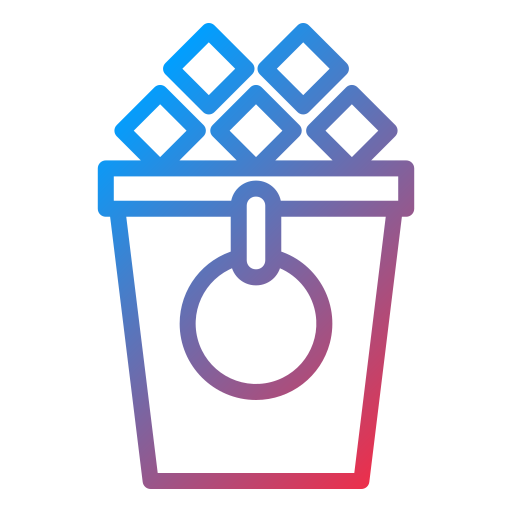 Ice Bucket Generic gradient outline icon