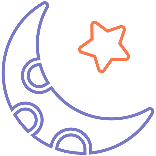 luna creciente Generic color outline icono