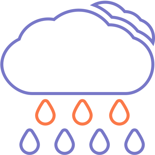 Дождь Generic color outline иконка