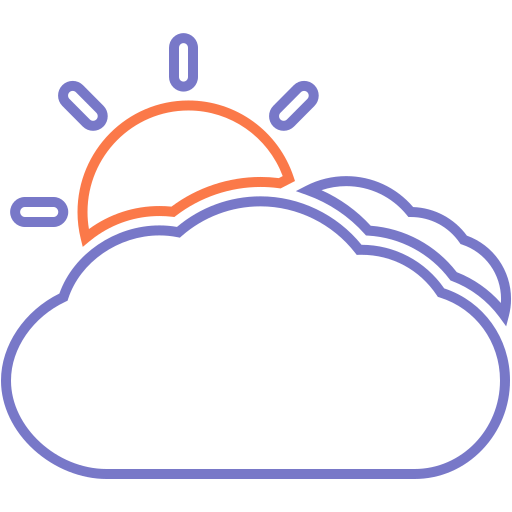 Переменная облачность Generic color outline иконка