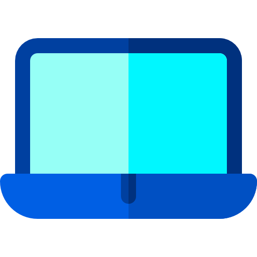 computer portatile Basic Rounded Flat icona