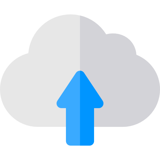 téléchargement dans le cloud Basic Rounded Flat Icône