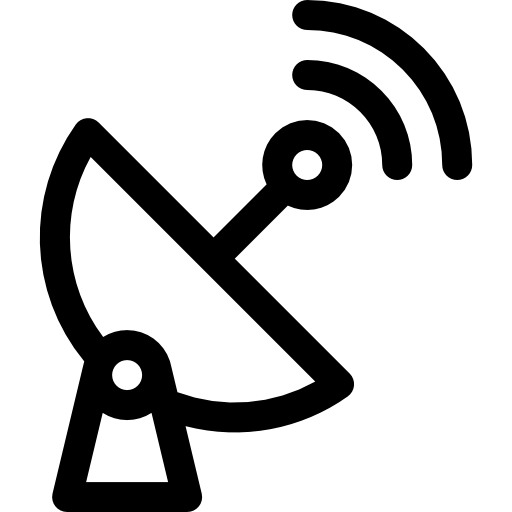 satélite Basic Rounded Lineal icono