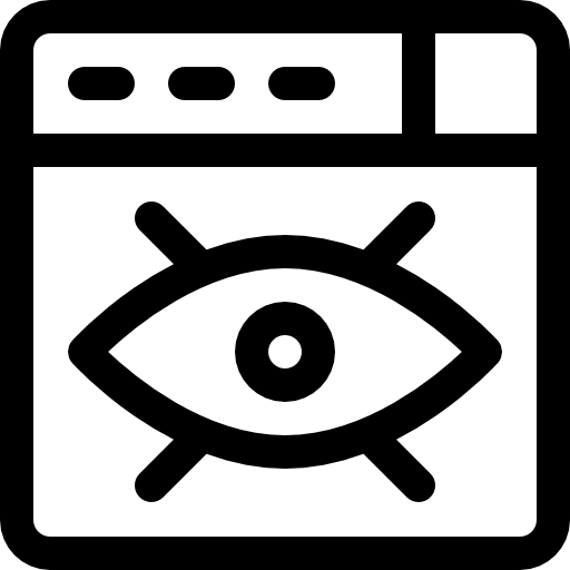 visione Basic Rounded Lineal icona