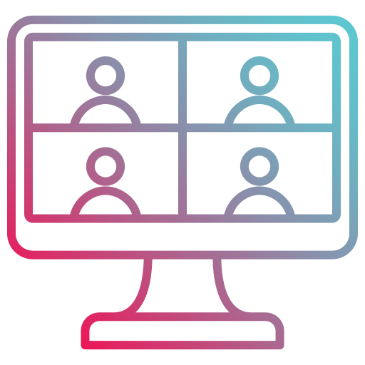Online meeting Generic gradient outline icon