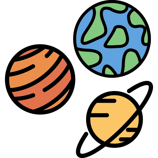 惑星 Generic Outline Color icon
