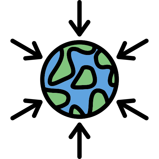 gravedad Generic Outline Color icono