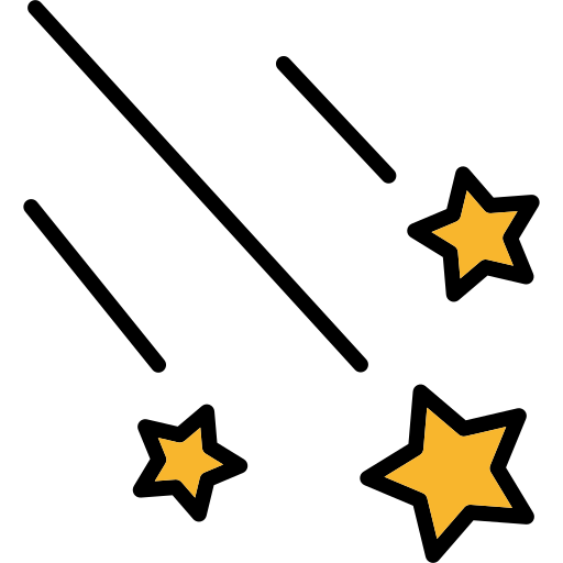 Shooting stars Generic Outline Color icon