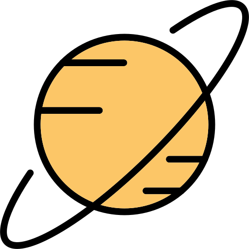 토성 Generic Outline Color icon
