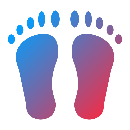 Footprint Generic gradient fill icon