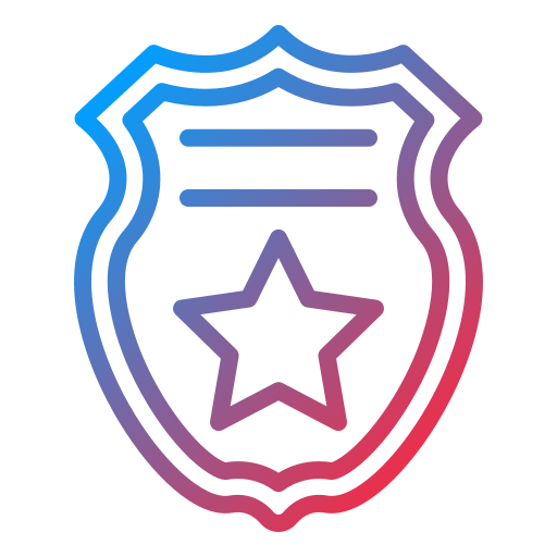 odznaka policyjna Generic gradient outline ikona