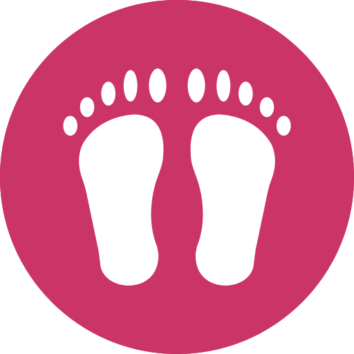 Footprint Generic color fill icon