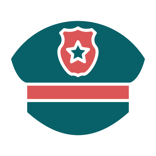 casquette de police Generic color fill Icône