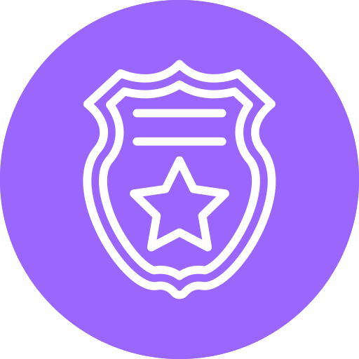 odznaka policyjna Generic color fill ikona