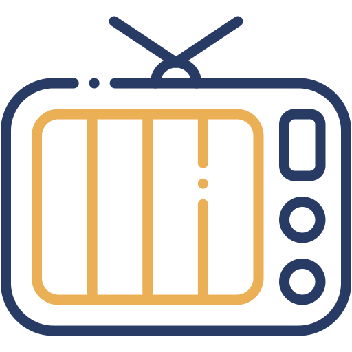 Телевизор Generic color outline иконка
