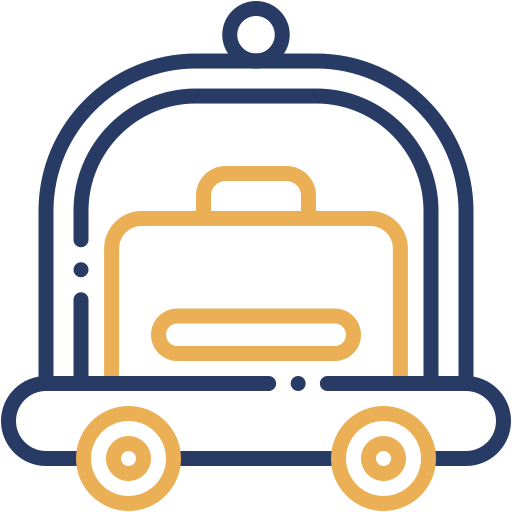 carrito de equipaje Generic color outline icono