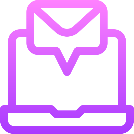 correo electrónico Basic Gradient Lineal color icono