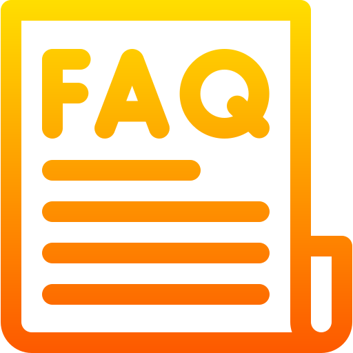 FAQ Basic Gradient Lineal color icon