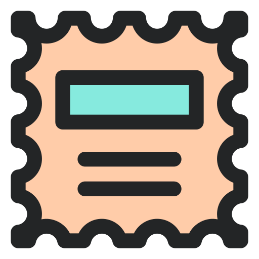 postzegel Generic color lineal-color icoon