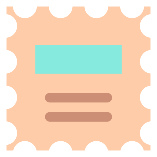 postzegel Generic color fill icoon