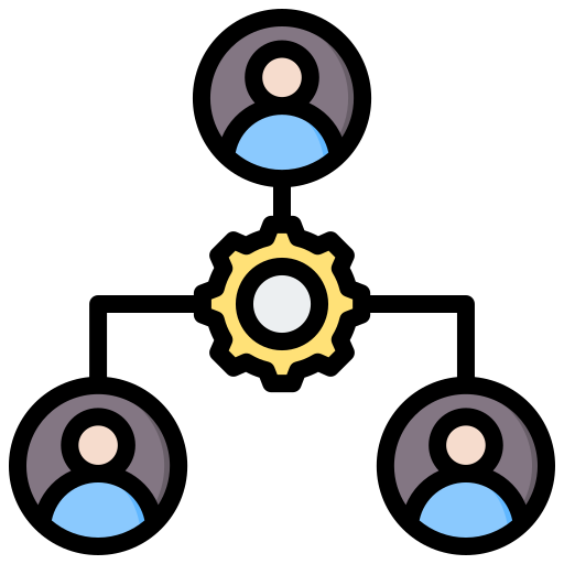 Organization structure Generic color lineal-color icon