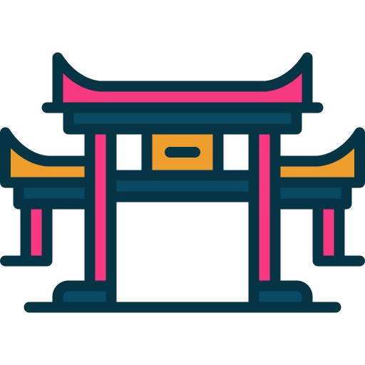 鳥居 Generic Outline Color icon