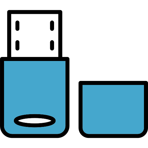 usb stick Generic Outline Color icon