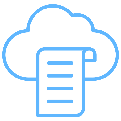 Cloud library Generic color outline icon