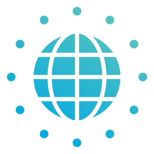 sieć globalna Generic gradient fill ikona