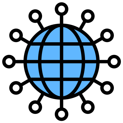 글로벌 네트워크 Generic color lineal-color icon