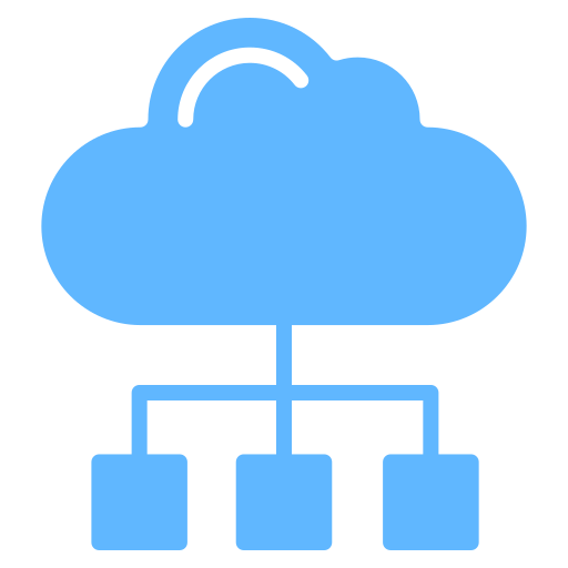 cloud dienstverlening Generic color fill icoon