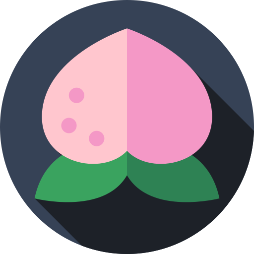 perzik Flat Circular Flat icoon