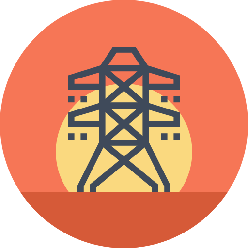 torre de electricidad Generic color fill icono