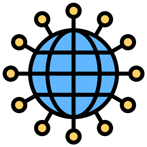 globaal netwerk Generic color lineal-color icoon