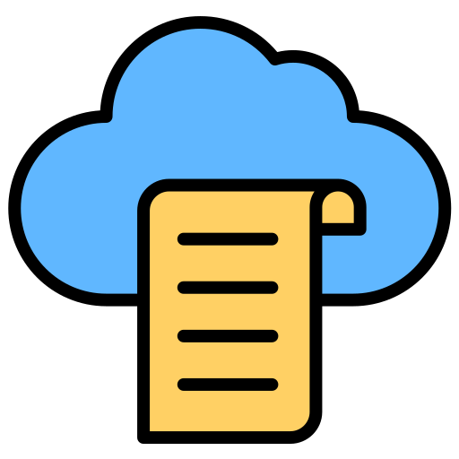 Cloud library Generic color lineal-color icon