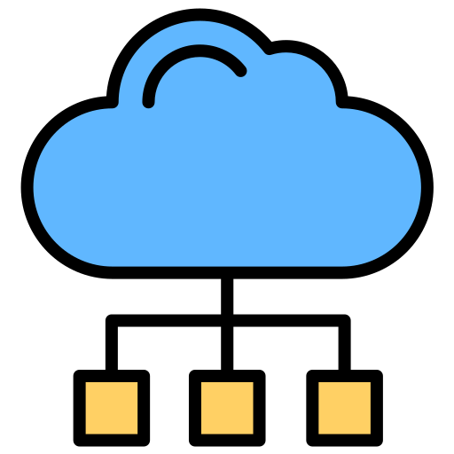 cloud dienstverlening Generic color lineal-color icoon