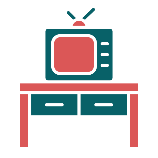 TV Table Generic color fill icon