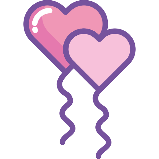Heart balloon Generic Outline Color icon