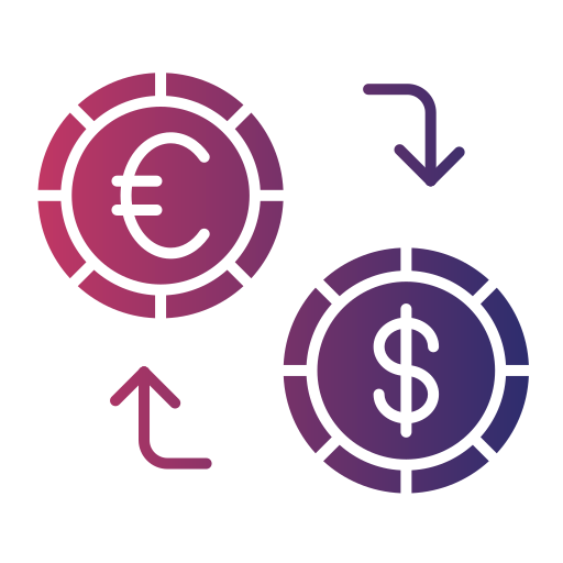 cambio di valuta Generic gradient fill icona