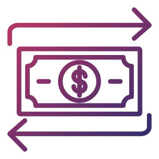 transferencia de dinero Generic gradient outline icono