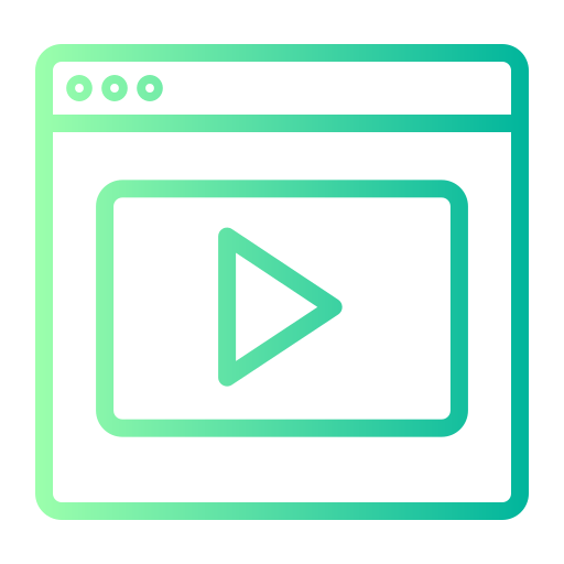 Online Video Generic gradient outline icon